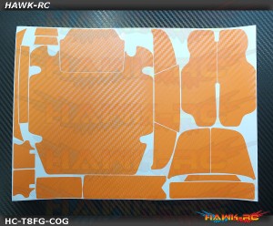 FUTABA T8FG Protector Wraps Skin Carbon Orange V2